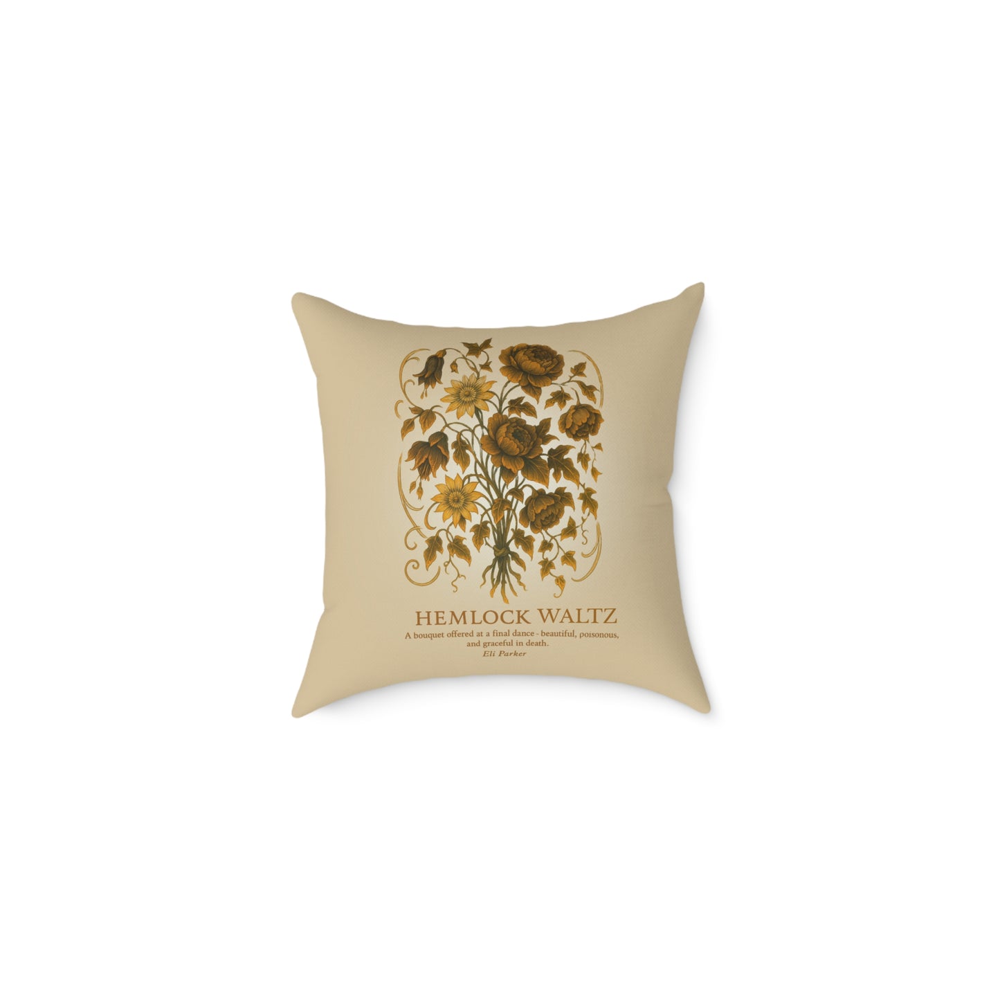 Canvas Pillow -  Haunted Bouquet Collection - Hemlock Waltz
