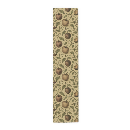 Eternal Autumn Faded Fruit Gothic Core-Table Runner (Cotton, Poly) -Themed Vintage Kitchen Decor - Farmhouse Style