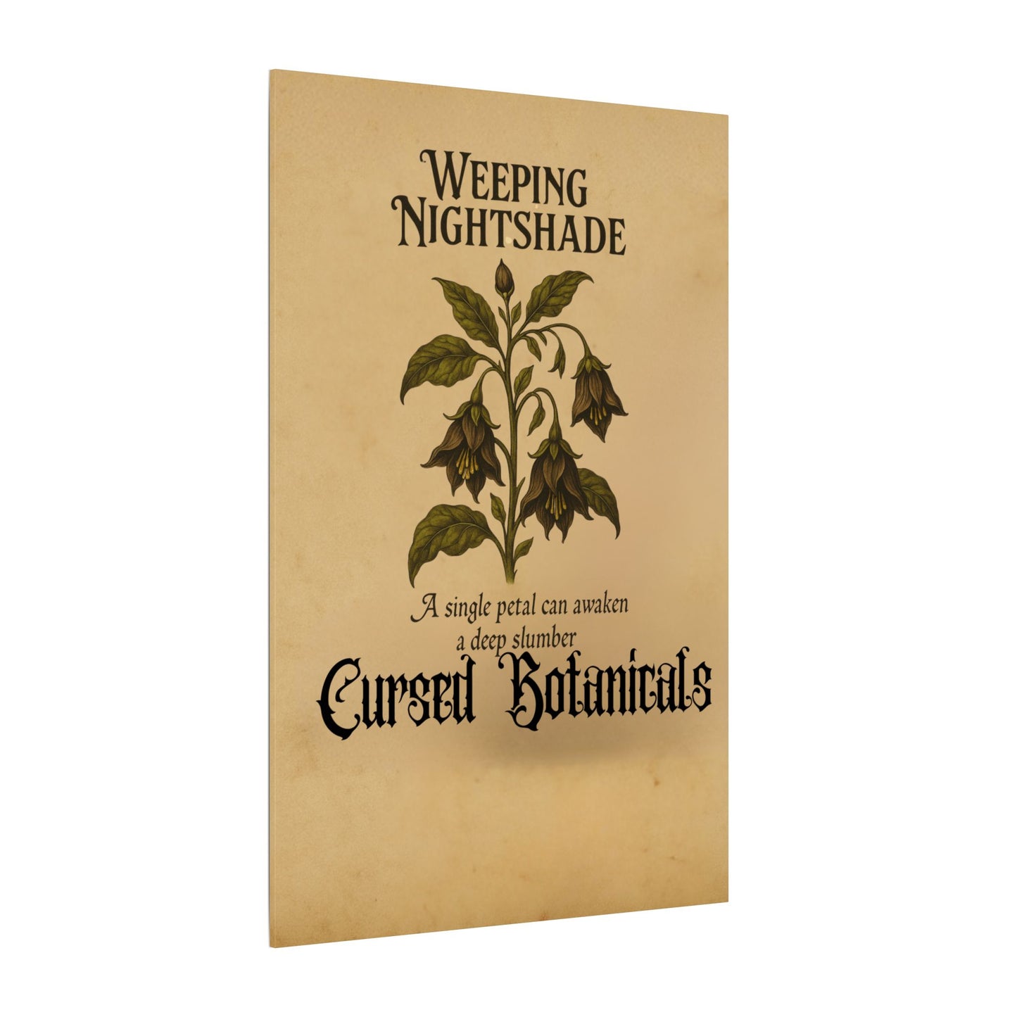 Canvas Wall Art - Cursed Botanicals Collection - Weeping Nightshade Gothic Boho Halloween Decor