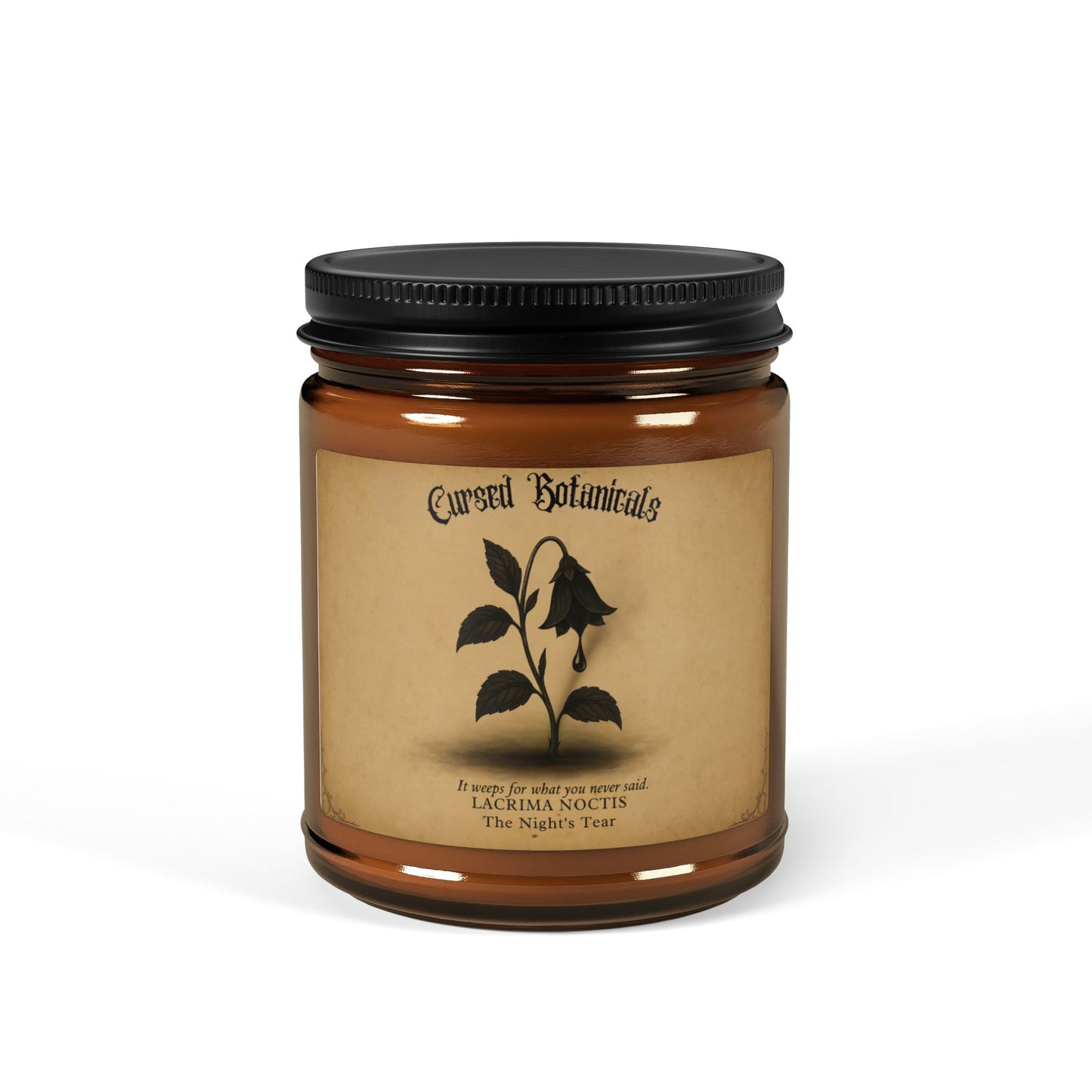 Scented Soy Candle-Cursed Botanical Collection-The Night's Tear
