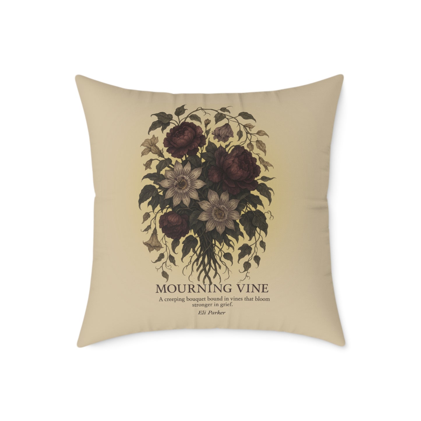 Canvas Pillow -  Haunted Bouquet Collection - Mourning Vine