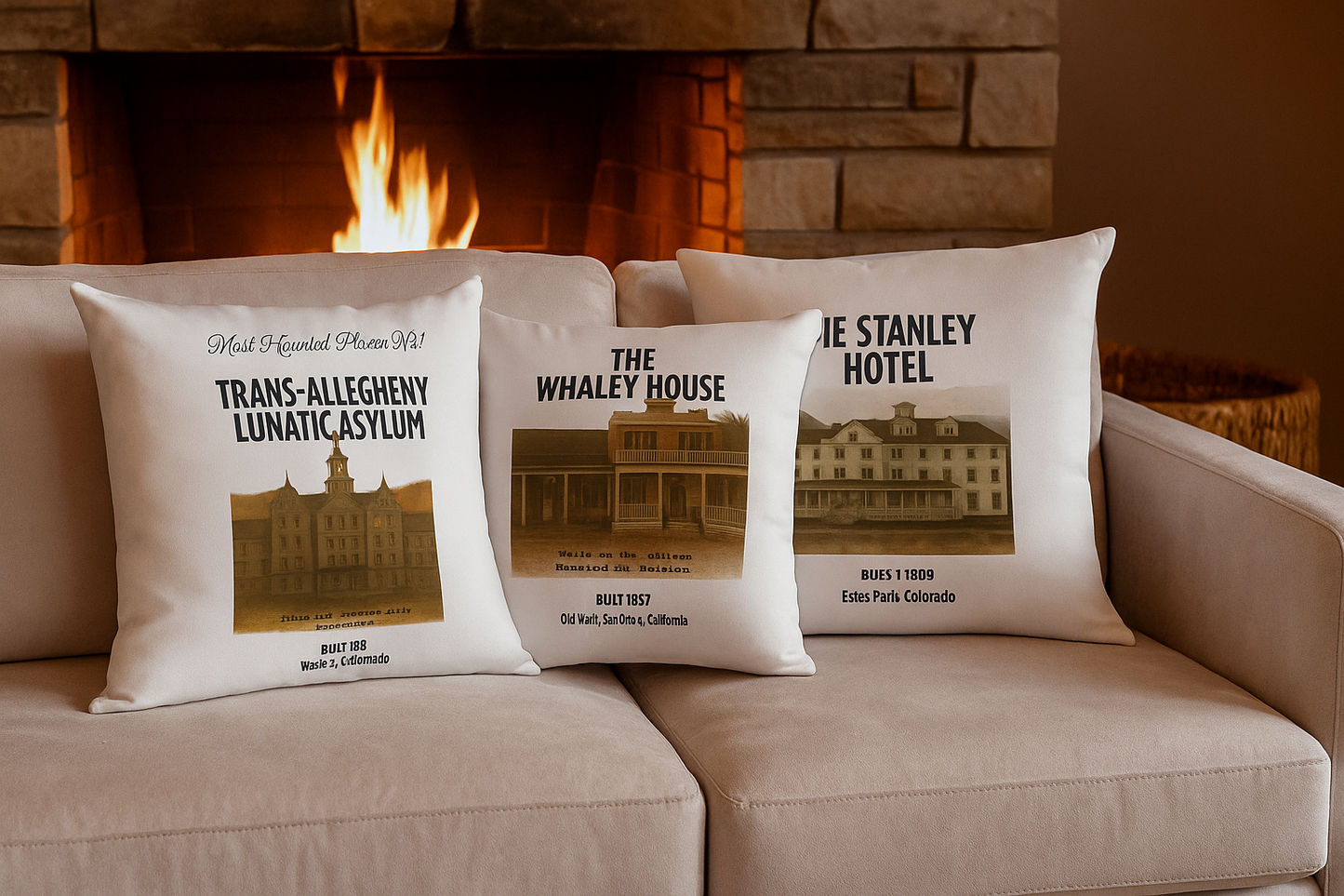 Most Haunted Places Collection-Complete Pillow Set