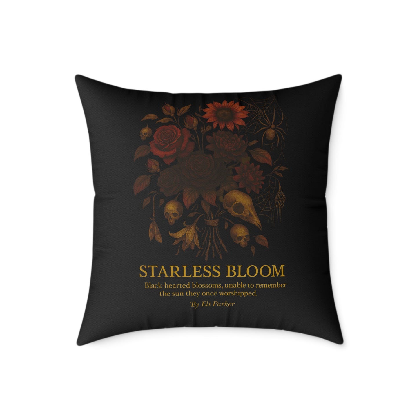 Canvas Pillow -  Haunted Bouquet Collection - Starless Bloom