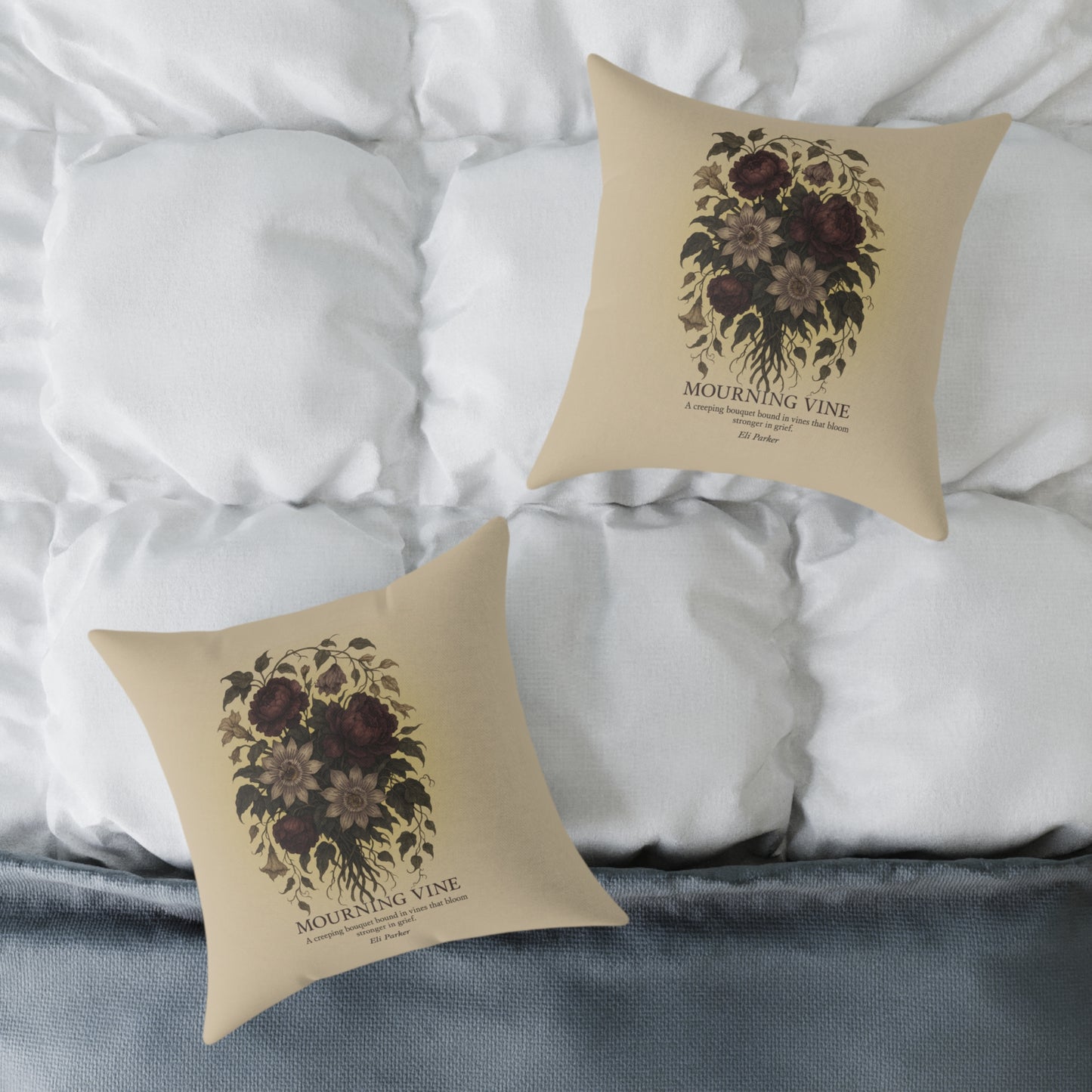 Canvas Pillow -  Haunted Bouquet Collection - Mourning Vine