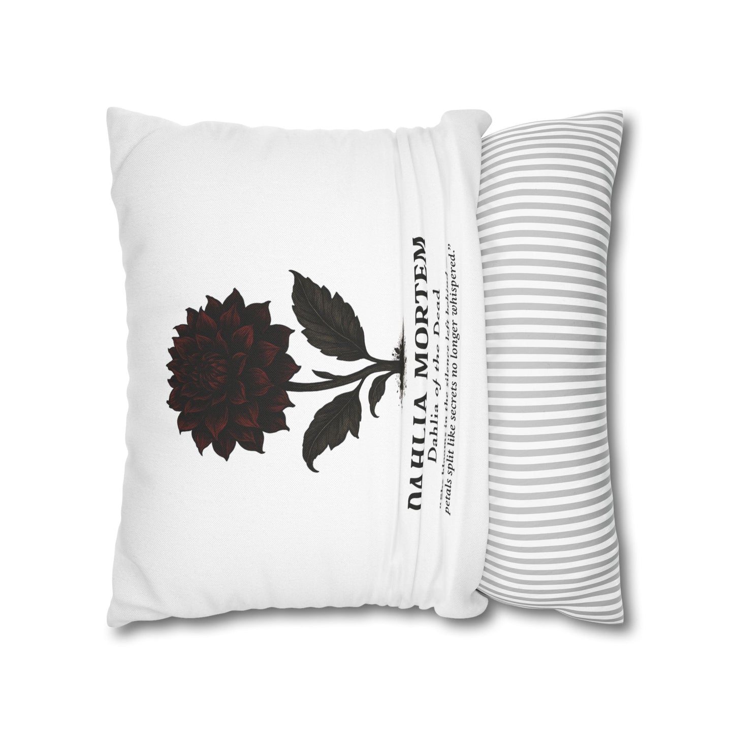 Cursed Botanicals Gothic Floral Pillowcase - Dahlia Mortem Decor, Home Throw Pillow, Halloween Gift, Bohemian Bedroom Accent, Dark Floral