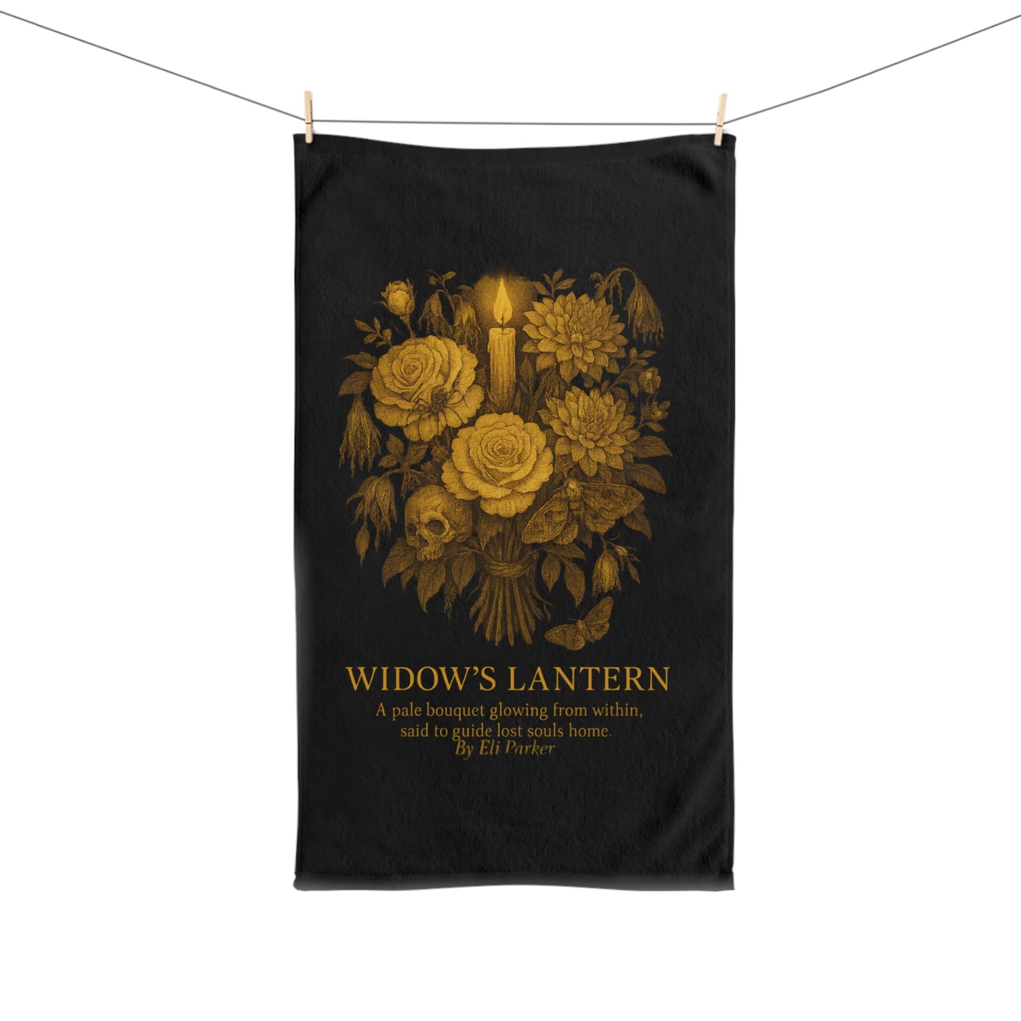 Hand Towel - Haunted Bouquet Collection -Widow's Lantern