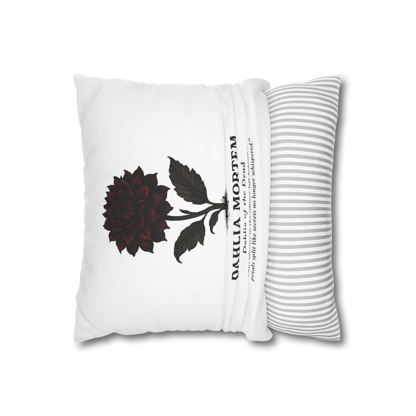 Cursed Botanicals Gothic Floral Pillowcase - Dahlia Mortem Decor, Home Throw Pillow, Halloween Gift, Bohemian Bedroom Accent, Dark Floral