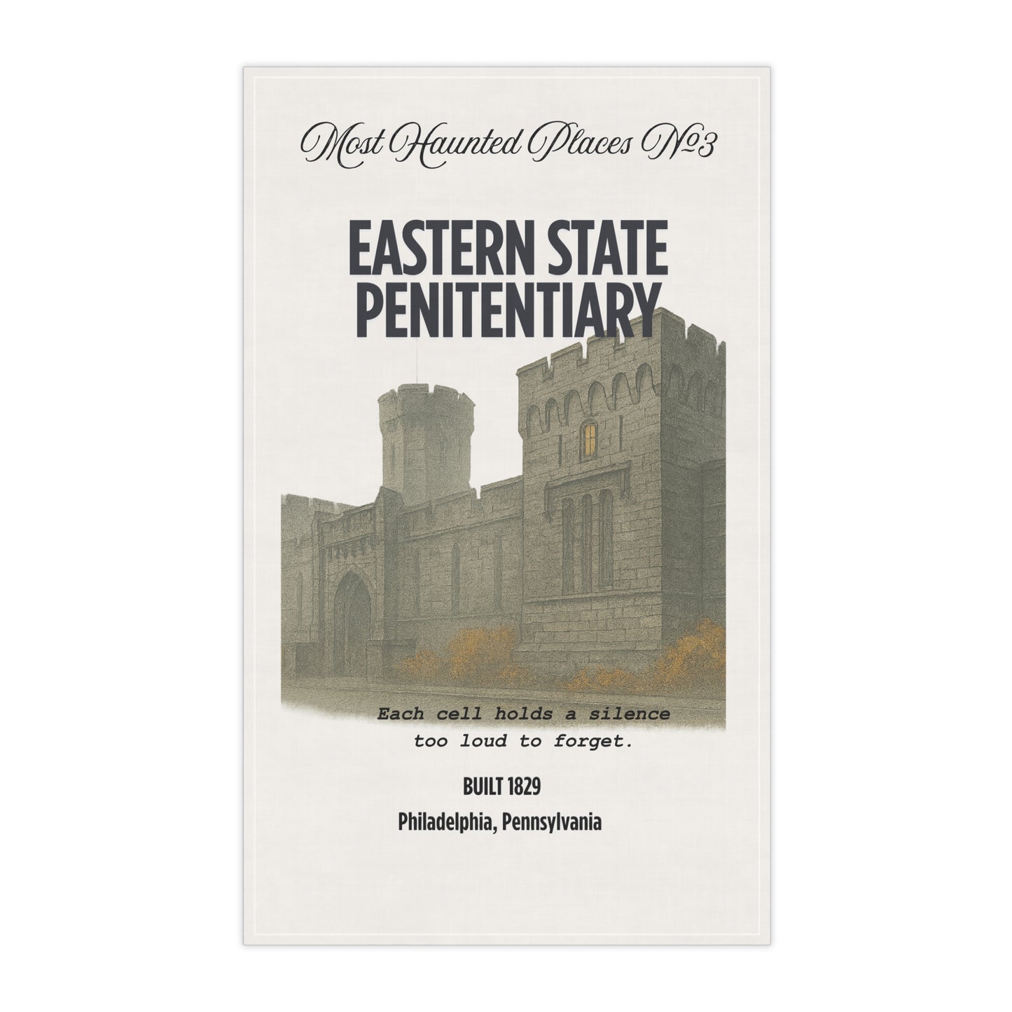 Most Haunted Places Collection-Eastern State Penitentiary -Tea Towels,