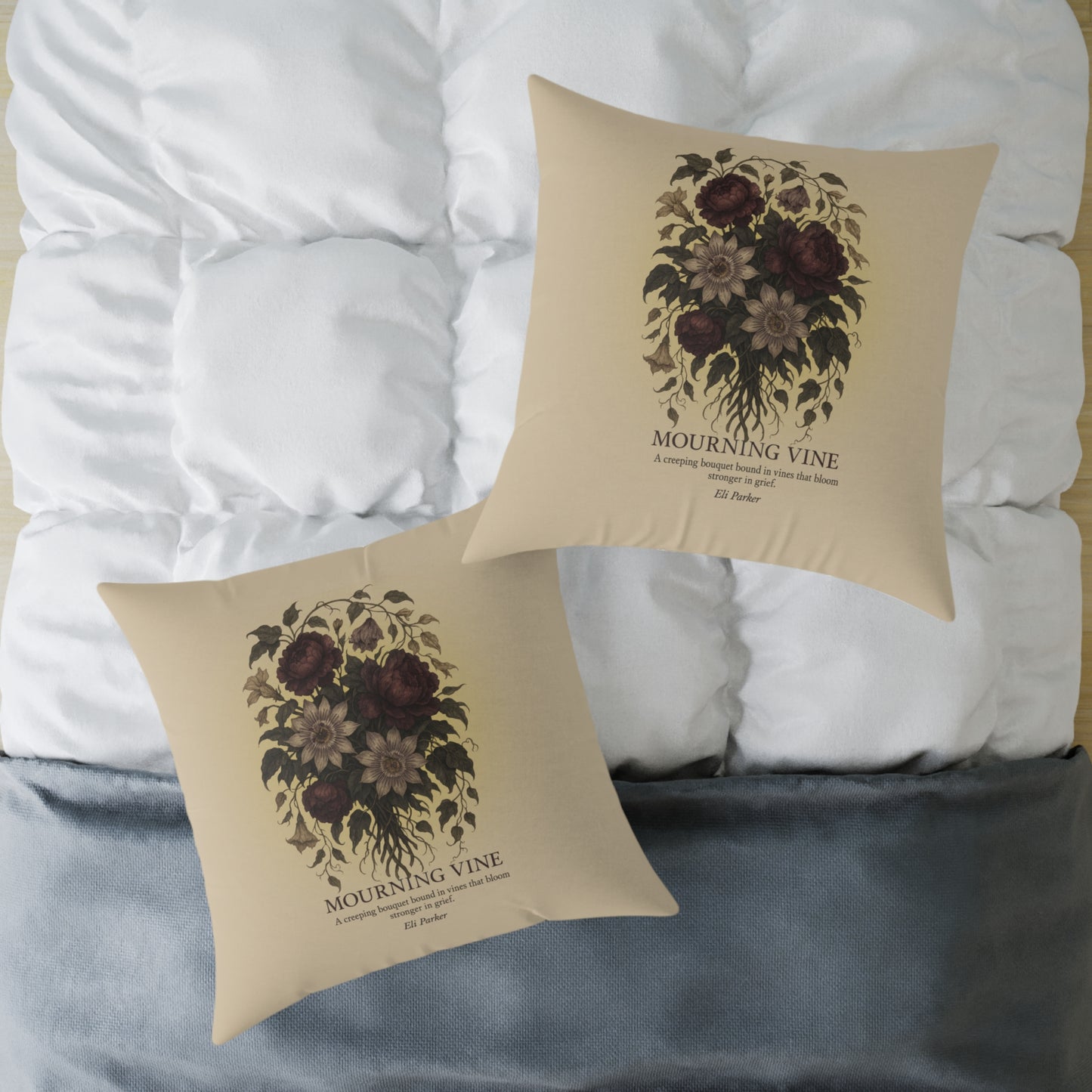 Canvas Pillow -  Haunted Bouquet Collection - Mourning Vine