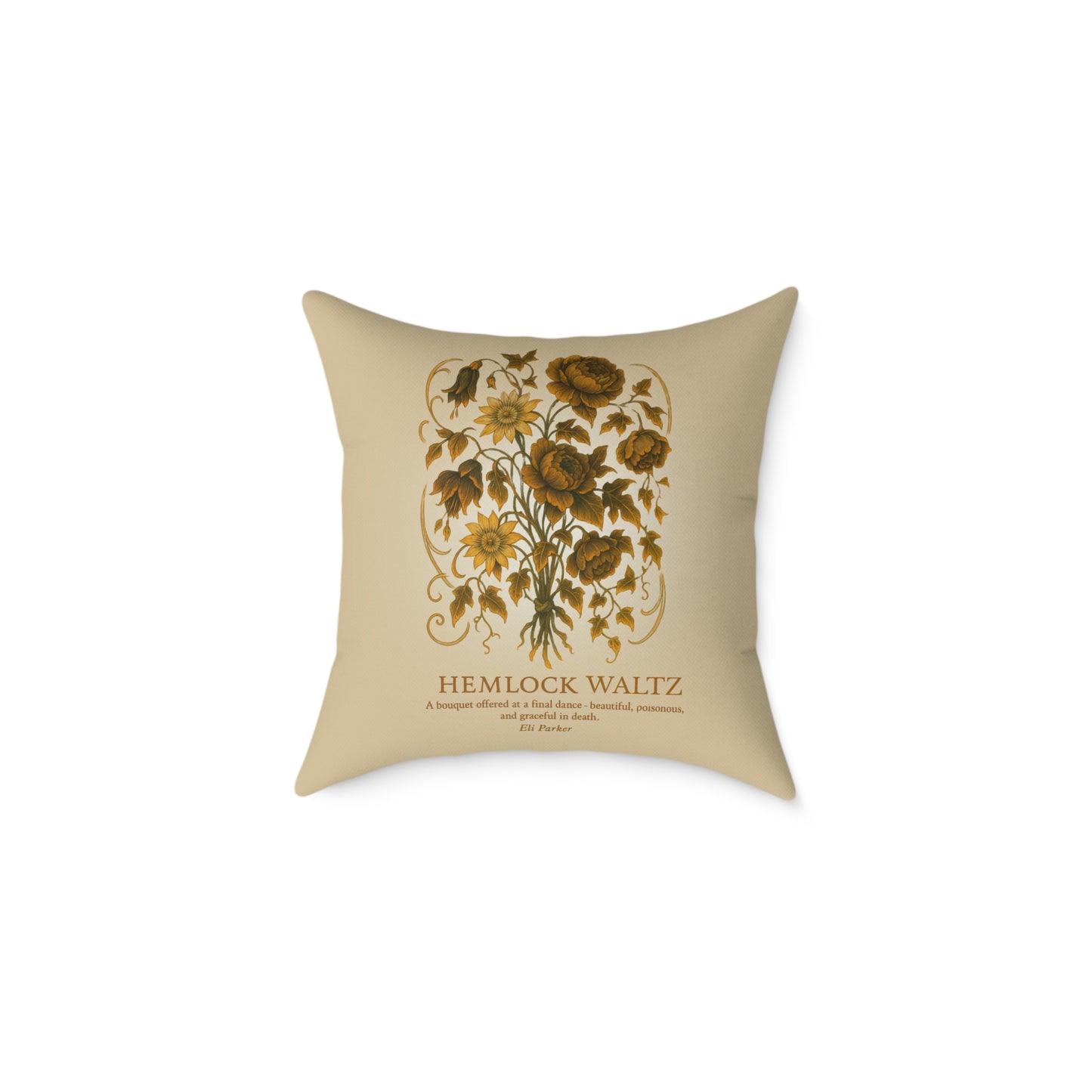 Canvas Pillow -  Haunted Bouquet Collection - Hemlock Waltz