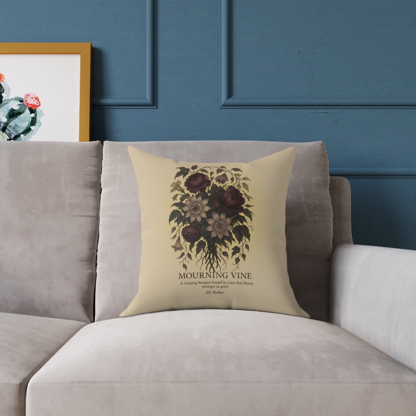 Canvas Pillow -  Haunted Bouquet Collection - Mourning Vine