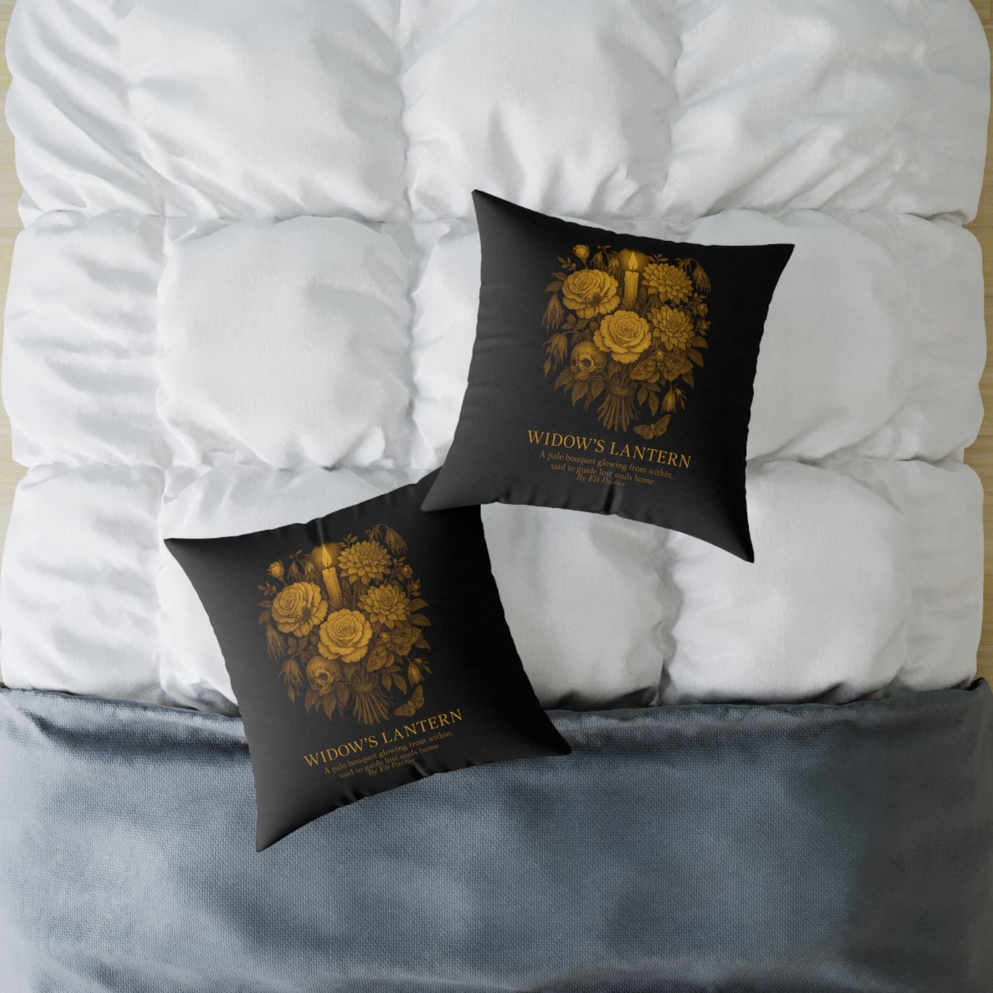 Canvas Pillow -  Haunted Bouquet Collection - Widow's Lantern