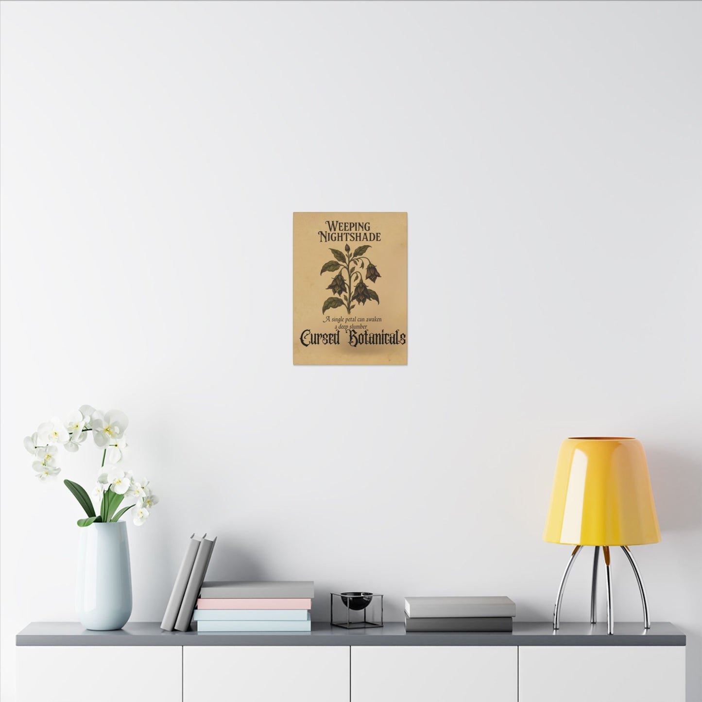 Canvas Wall Art - Cursed Botanicals Collection - Weeping Nightshade Gothic Boho Halloween Decor