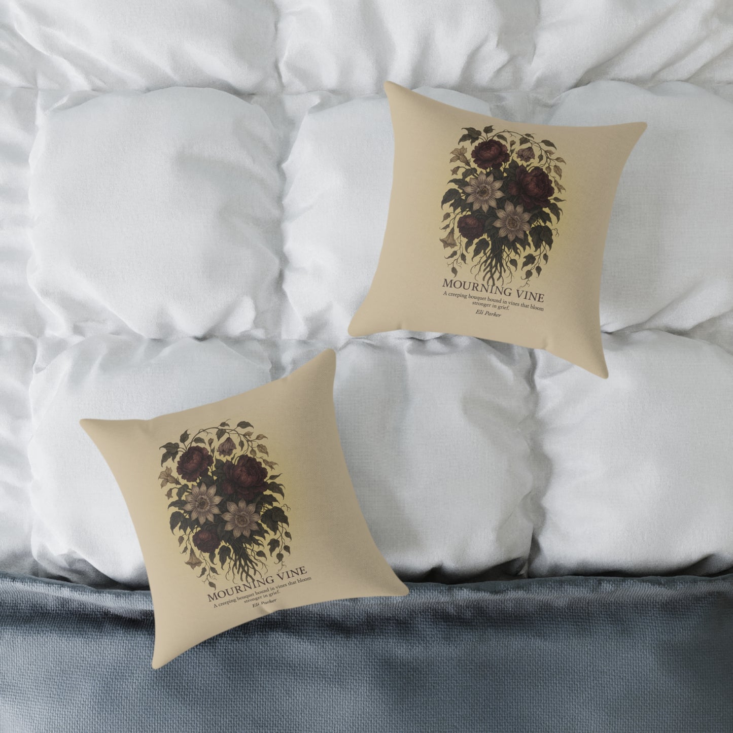 Canvas Pillow -  Haunted Bouquet Collection - Mourning Vine