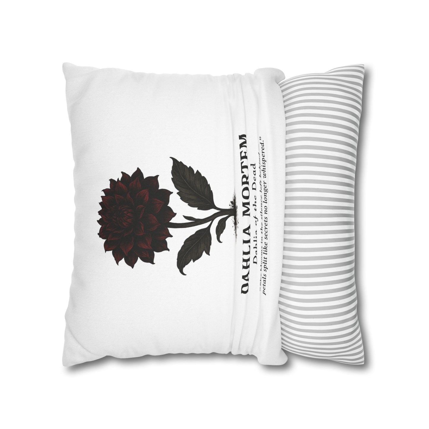 Cursed Botanicals Gothic Floral Pillowcase - Dahlia Mortem Decor, Home Throw Pillow, Halloween Gift, Bohemian Bedroom Accent, Dark Floral