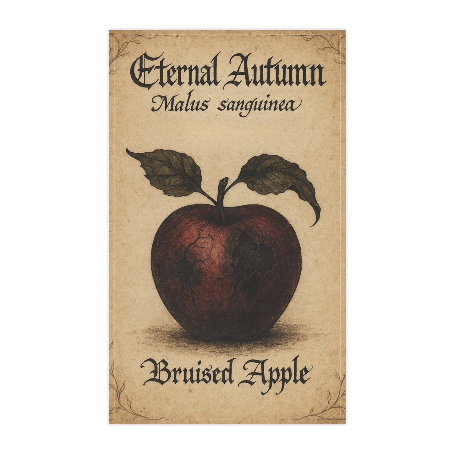 Eternal Autumn Collection-Bruised Apple- Kitchen Tea Towels - Eternal Autumn Collection Gothic Core