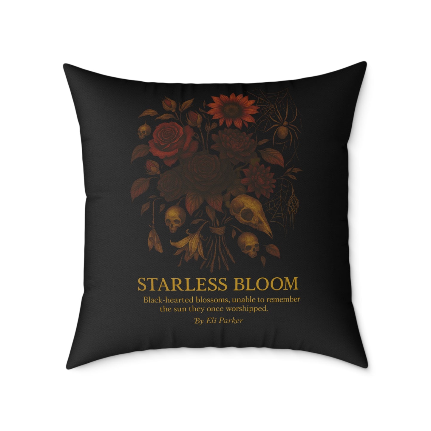 Canvas Pillow -  Haunted Bouquet Collection - Starless Bloom