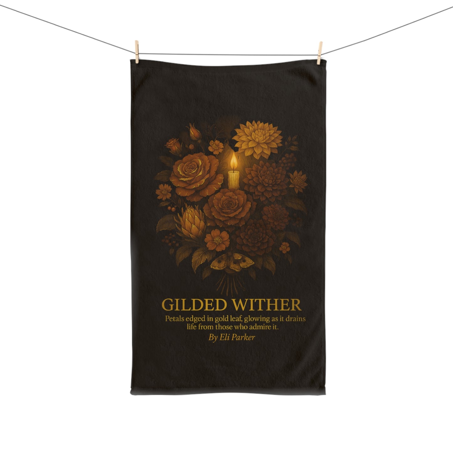 Hand Towel - Haunted Bouquet Collection -Gilded Wither