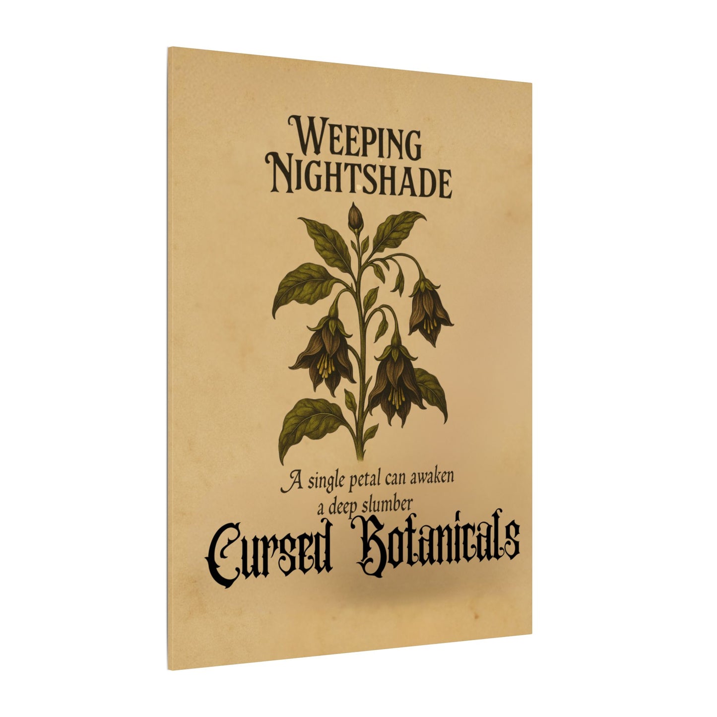 Canvas Wall Art - Cursed Botanicals Collection - Weeping Nightshade Gothic Boho Halloween Decor