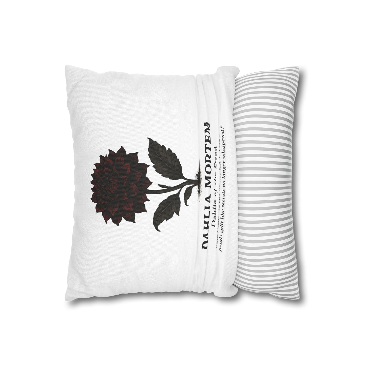 Cursed Botanicals Gothic Floral Pillowcase - Dahlia Mortem Decor, Home Throw Pillow, Halloween Gift, Bohemian Bedroom Accent, Dark Floral