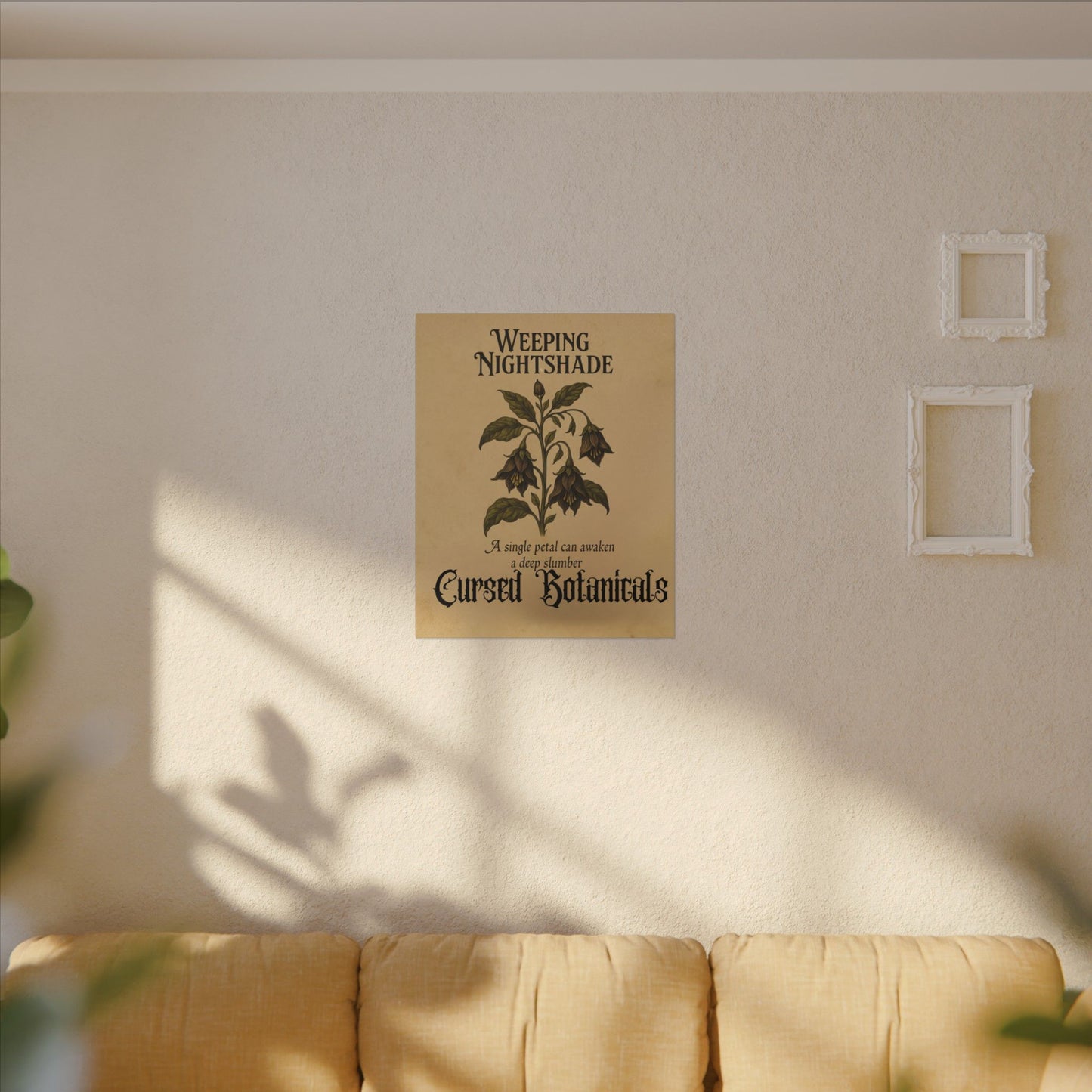 Canvas Wall Art - Cursed Botanicals Collection - Weeping Nightshade Gothic Boho Halloween Decor