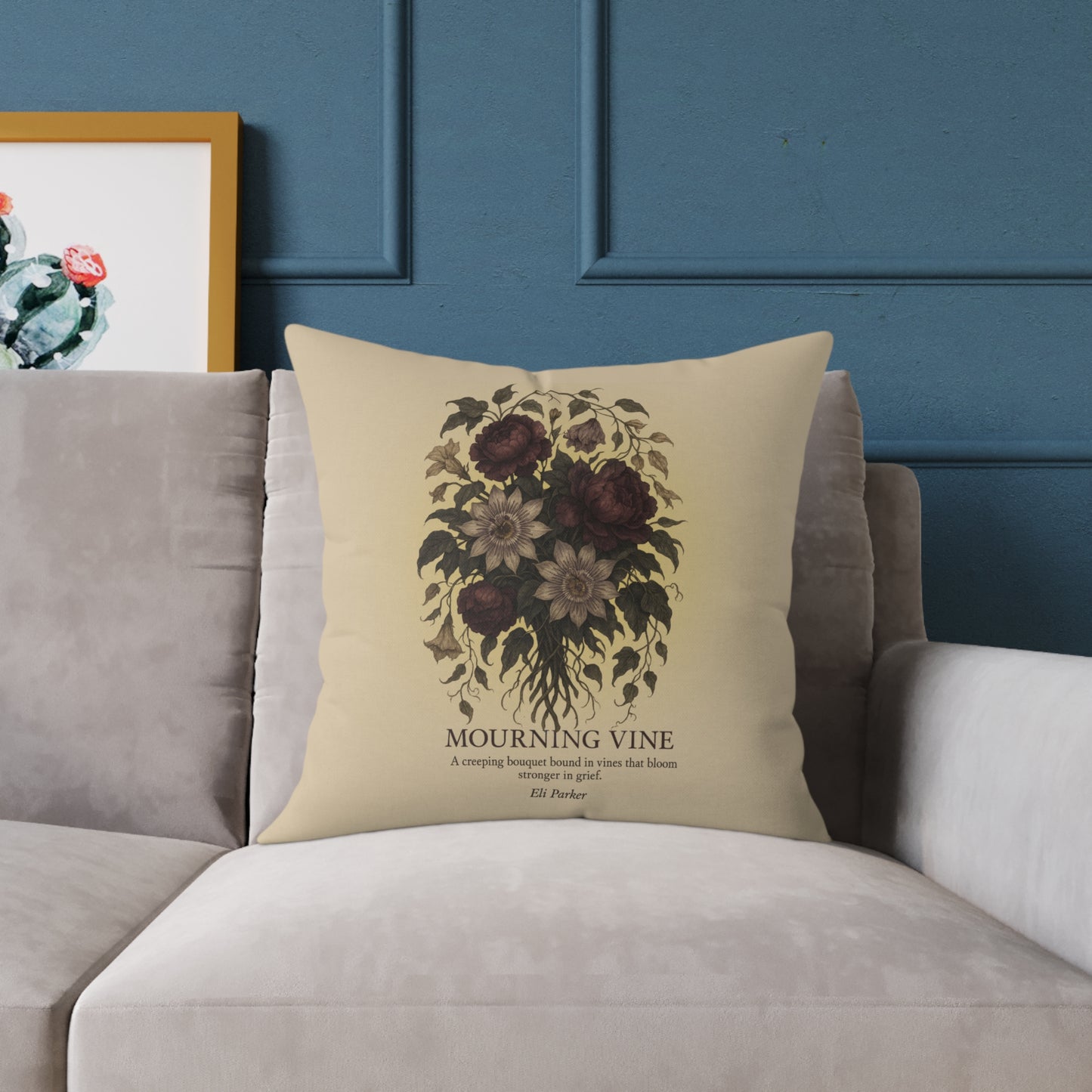 Canvas Pillow -  Haunted Bouquet Collection - Mourning Vine